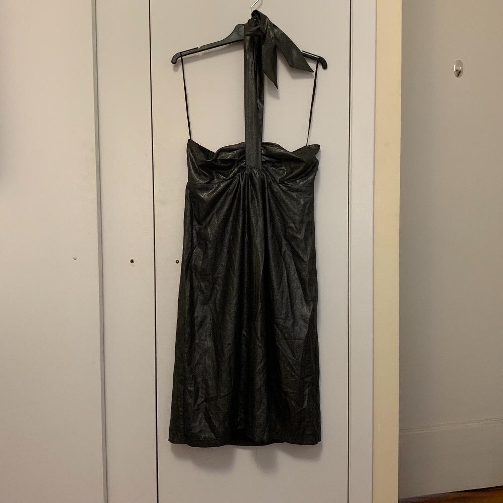 Mango Party, Silver, Strapless, Neck tie Dress